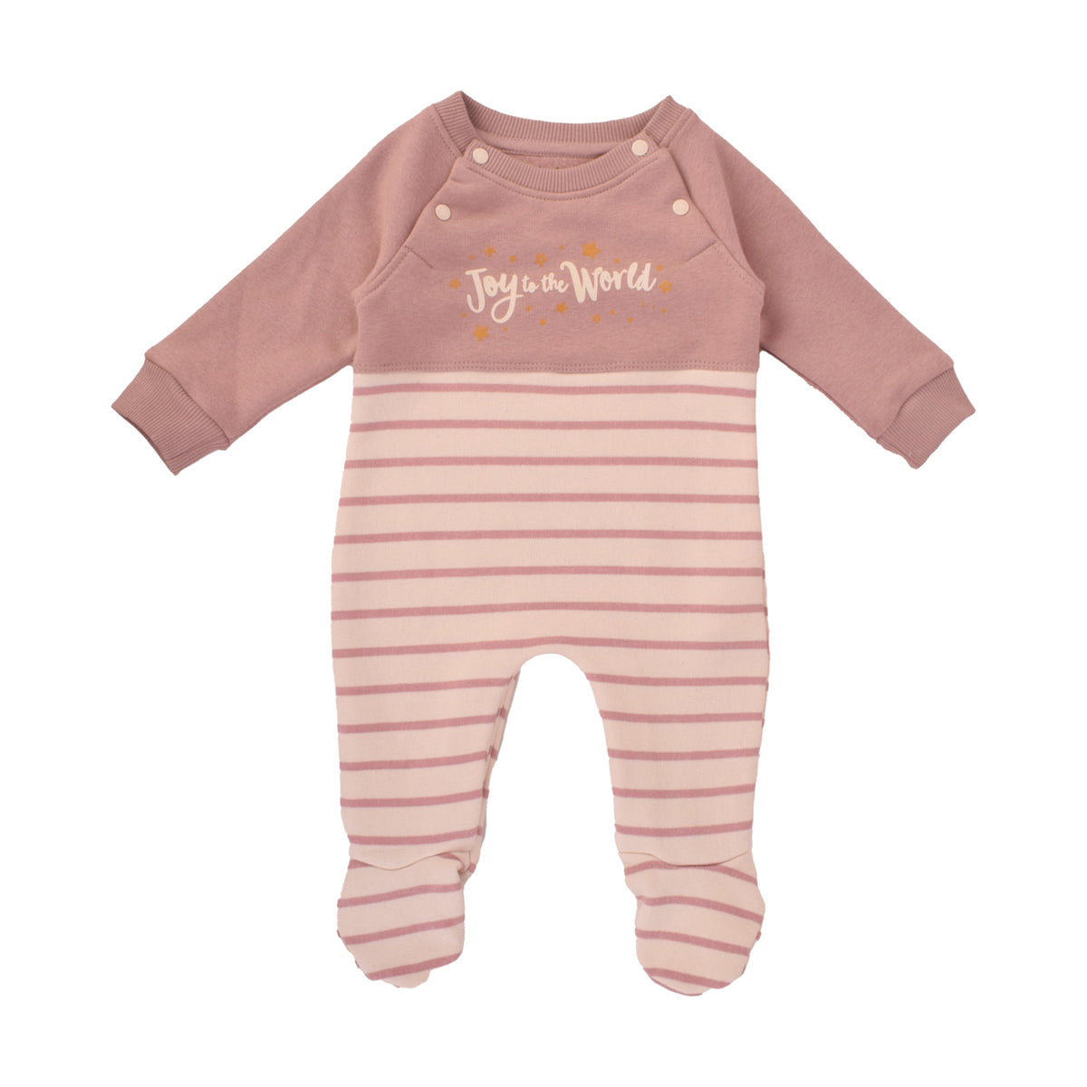 Junior Pink Stripe Joy Printed Bodysuit